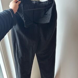 Windsor store wide leg pinstripe pants dark navy